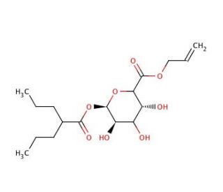 Valproic Acid &beta;-D-Glucuronide Allyl Ester - chemical structure image