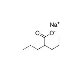 Valproic acid sodium salt (CAS 1069-66-5) - chemical structure image 