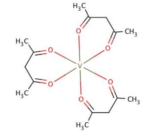 Vanadium(III) acetylacetonate (CAS 13476-99-8) - chemical structure image