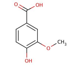 Vanillic acid (CAS 121-34-6) - chemical structure image