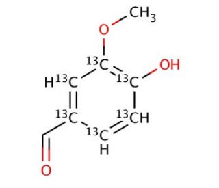 Vanillin-13C6 (CAS 201595-58-6) - chemical structure image