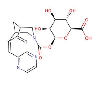 Varenicline Carbamoyl &beta;-D-Glucuronide (CAS 535920-98-0) - chemical structure image