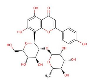 Vitexin-2-O-rhamnoside (CAS 64820-99-1) - chemical structure image