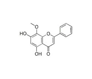 Wogonin, S. baicalensis (CAS 632-85-9) - chemical structure image