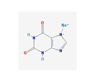 Xanthine sodium salt (CAS 1196-43-6) - chemical structure image