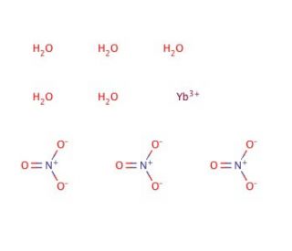 Ytterbium(III) nitrate pentahydrate (CAS 35725-34-9) - chemical structure image