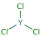 Yttrium(III) chloride (CAS 10361-92-9) - chemical structure image