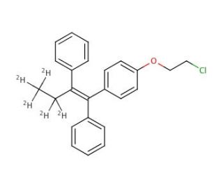 (Z)-1-[4-(2-Chloroethoxyphenyl]-1,2-diphenyl-1-butene-4,4,5,5,5-d5 (CAS 157738-49-3) - chemical structure image