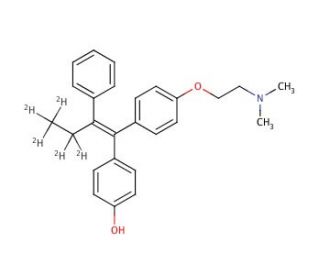 (Z) 4-Hydroxy Tamoxifen Ethyl-d5 (CAS 164365-20-2) - chemical structure image