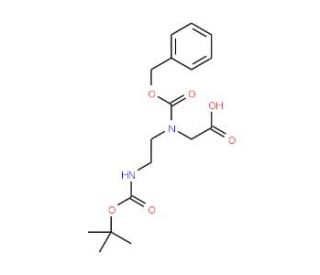 Z-(Boc-aminoethyl)-L-glycine (CAS 34046-07-6) - chemical structure image