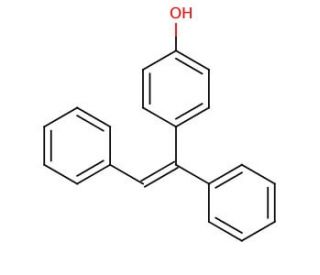 (Z,E)-1,2-Diphenyl-1-(4-hydroxyphenyl)ethene (CAS 82925-28-8) - chemical structure image