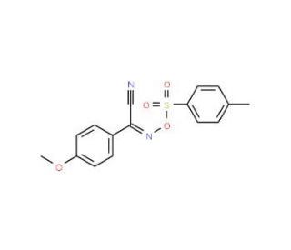 (Z,E)-2-(4-Methoxyphenyl)-2-[(4-methylphenylsulphonyl)oxyimino]acetonitrile (CAS 82424-53-1) - chemical structure image