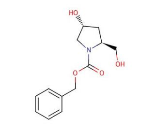 Z-trans-4-Hydroxy-L-prolinol (CAS 95687-41-5) - chemical structure image