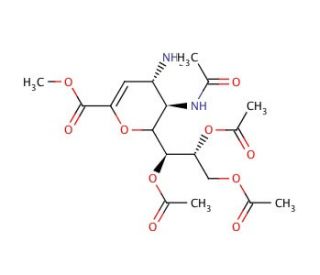 Zanamivir Amine Triacetate Methyl Ester (CAS 139110-70-6&#0;) - chemical structure image