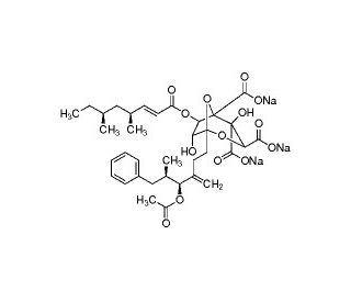 Zaragozic acid A trisodium salt (CAS 144541-82-2) - chemical structure image