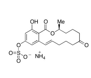 Zearalenone 4-Sulfate Ammonium Salt (CAS 1439328-85-4) - chemical structure image