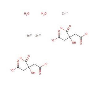 Zinc citrate tribasic dihydrate (CAS 5990-32-9) - chemical structure image