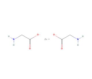 Zinc glycinate (CAS 7214-08-6) - chemical structure image