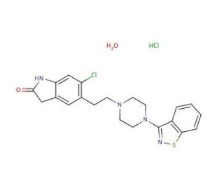 Ziprasidone hydrochloride monohydrate (CAS 138982-67-9) - chemical structure image
