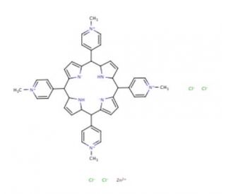 Zn(II) meso-Tetra (N-methyl-4-pyridyl) Porphine Tetrachloride (CAS 28850-44-4) - chemical structure image
