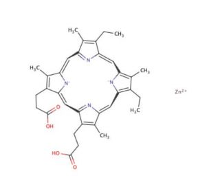 Zn(II) Mesoporphyrin IX (CAS 14354-67-7) - chemical structure image